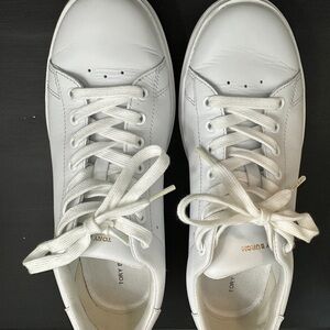 Tory Burch Classic White Leather Sneakers